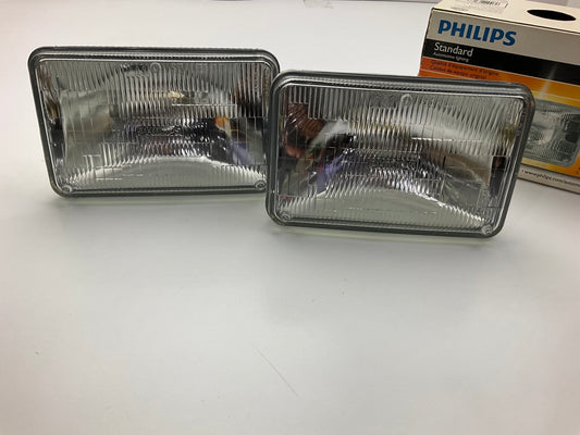 (2) Philips H4656C1 Sealed Beam Headlamp Headlight Light Bulb 4656