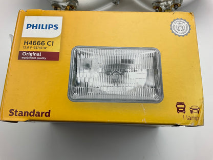 (2) Philips H4666C1 Sealed Beam Headlamp Headlight Lamp Light Bulb H4666