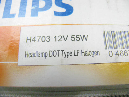 Philips H4703 Sealed Beam Headlight Headlamp Light Bulb 12V 55W Low Beam