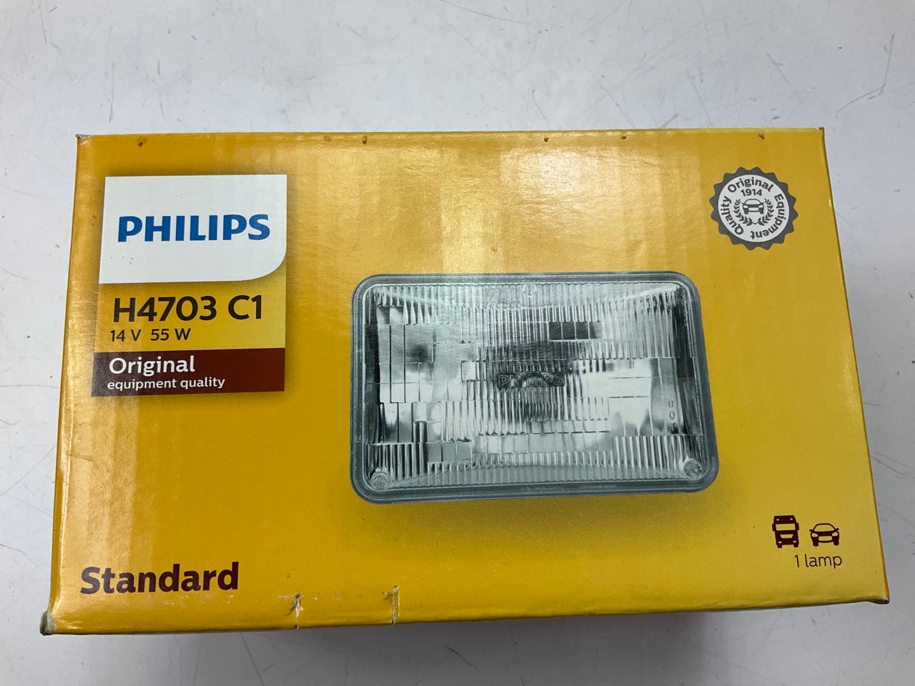 (2) Philips H4703C1 Sealed Beam Headlight Headlamp Light Lamp Bulb - Halogen