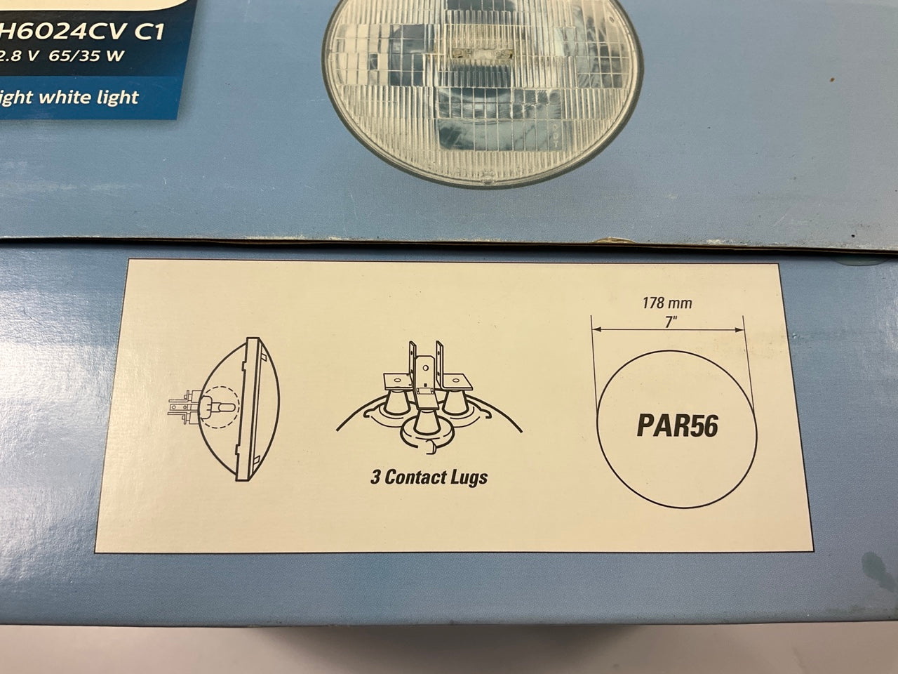 Philips H6024CVC1 Crystalvision Sealed Beam Headlight Headlamp Light Bulb H6024