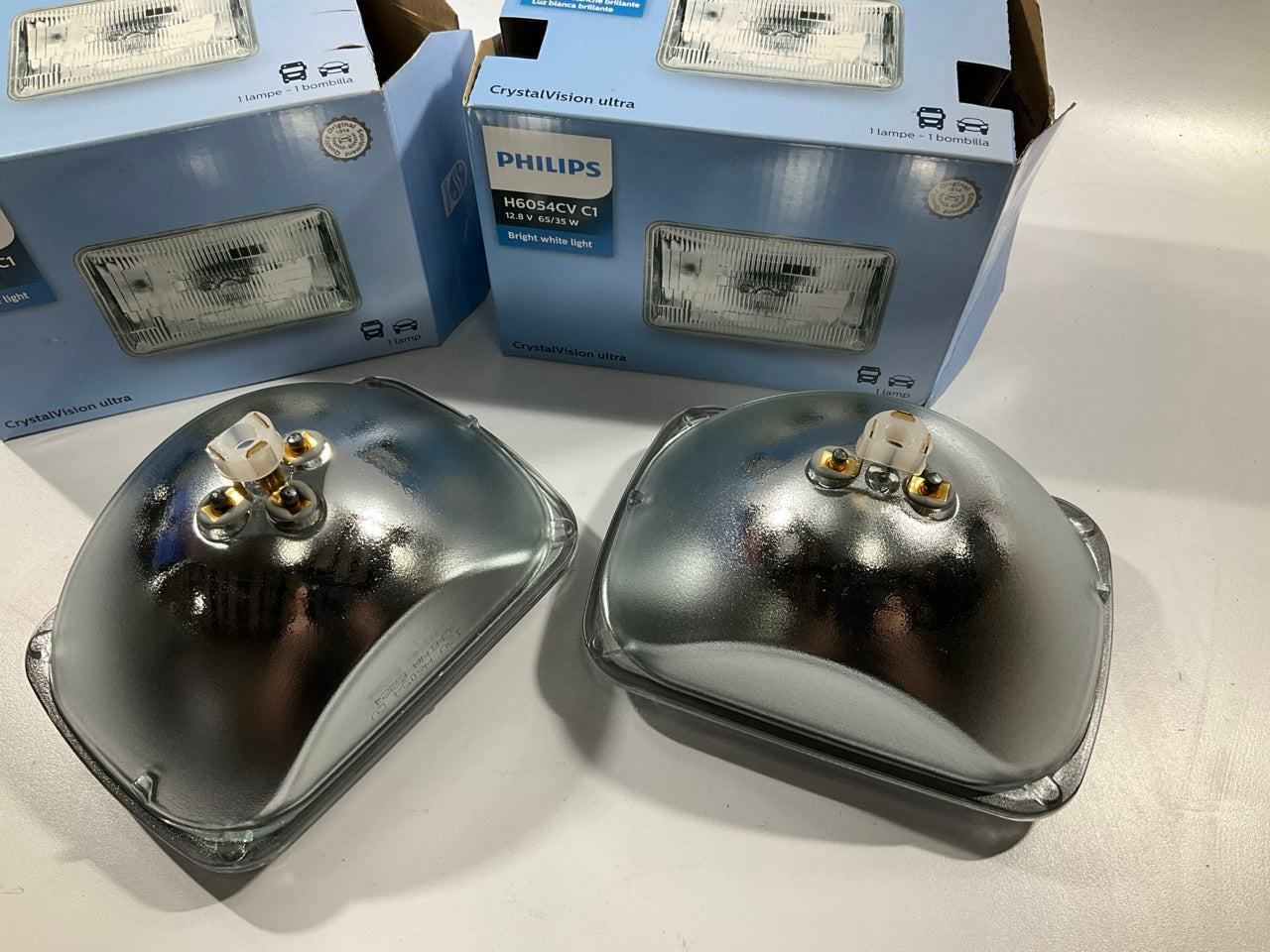 (2) Philips H6054CVC1 Bright White Sealed Beam Headlight Headlamp Bulb