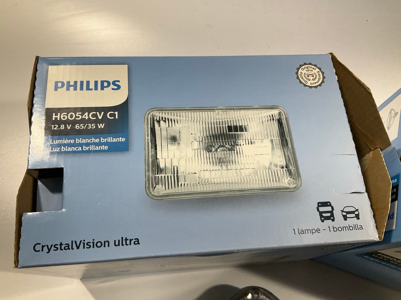 (2) Philips H6054CVC1 Bright White Sealed Beam Headlight Headlamp Bulb