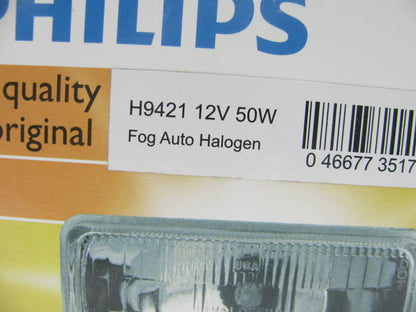 (2) Philips H9421 Sealed Beam Halogen Light Lamp Bulb 12.8V 50W 3.60''X5.90''