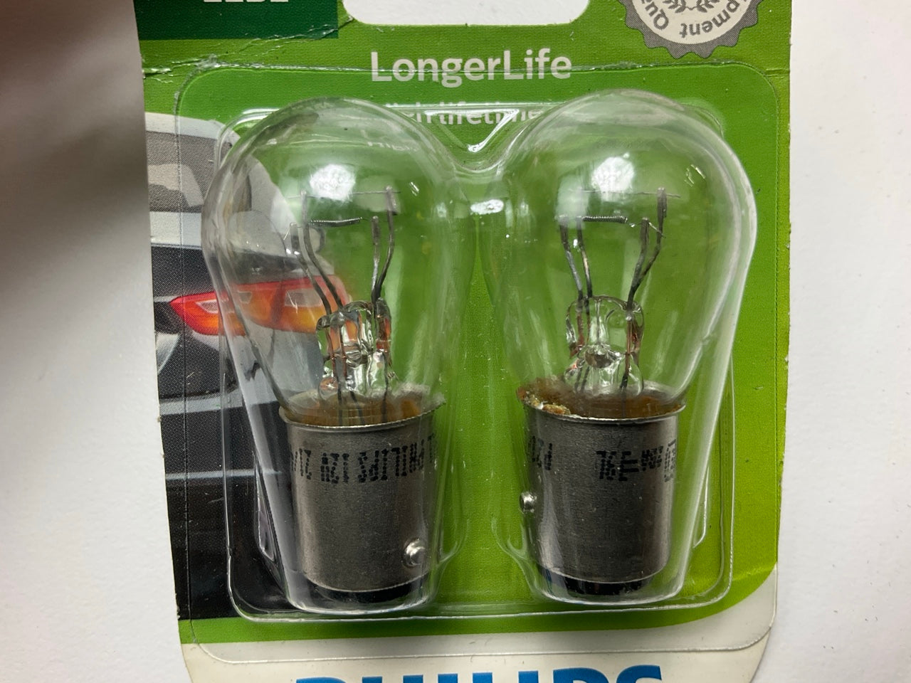 Phillips P21/4WLLB2 LongerLife Miniature P21/4WLL Tail Light Bulbs - 4 PACK