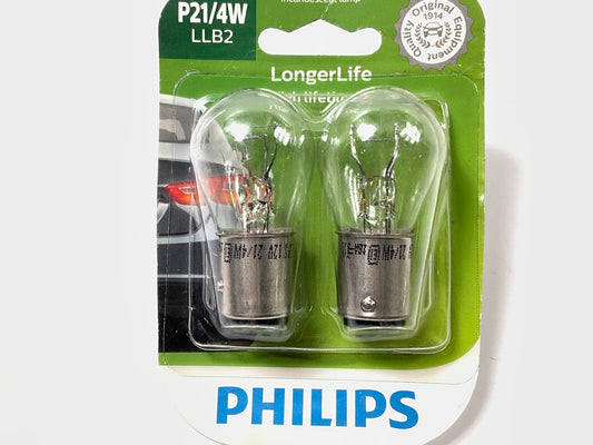 Phillips P21/4WLLB2 LongerLife Miniature P21/4WLL Tail Light Bulbs