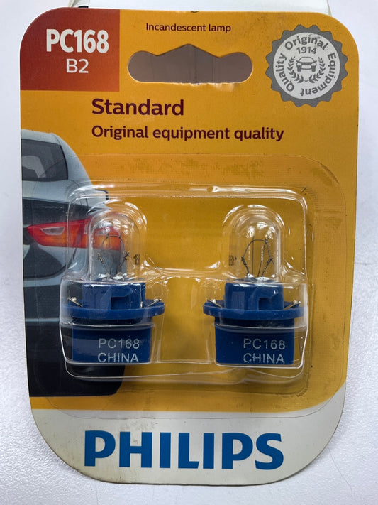 Philips PC168B2 Standard Instrument Panel Lamp Light Bulb PC168 - 2 PACK