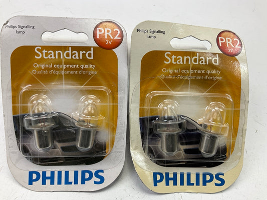 Philips PR2B2 Minature Light Lamp Bulb For Flashlight PR2 - 4 BULBS