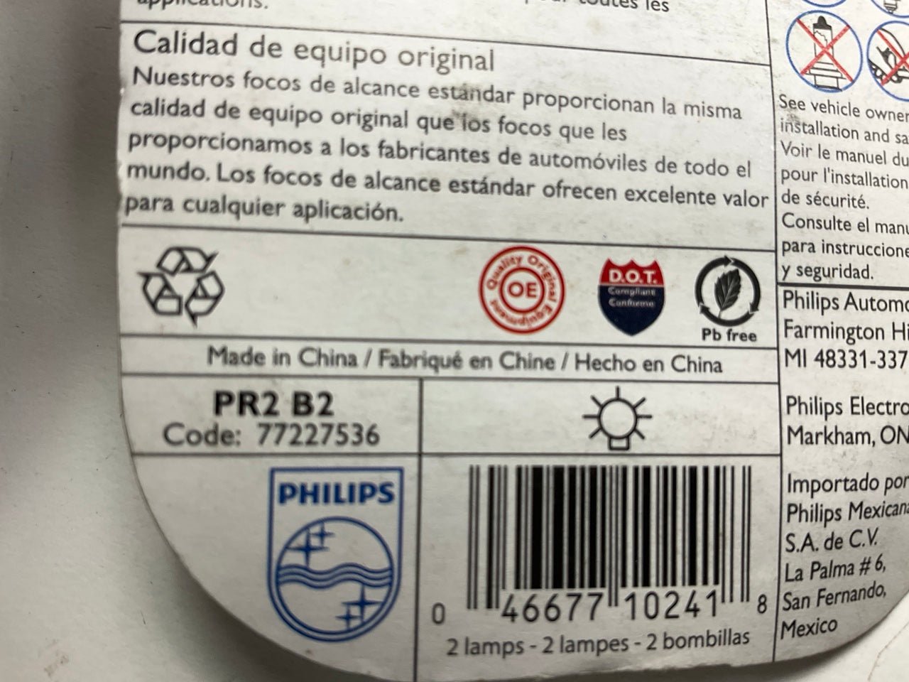 Philips PR2B2 Minature Light Lamp Bulb For Flashlight PR2 - 4 BULBS