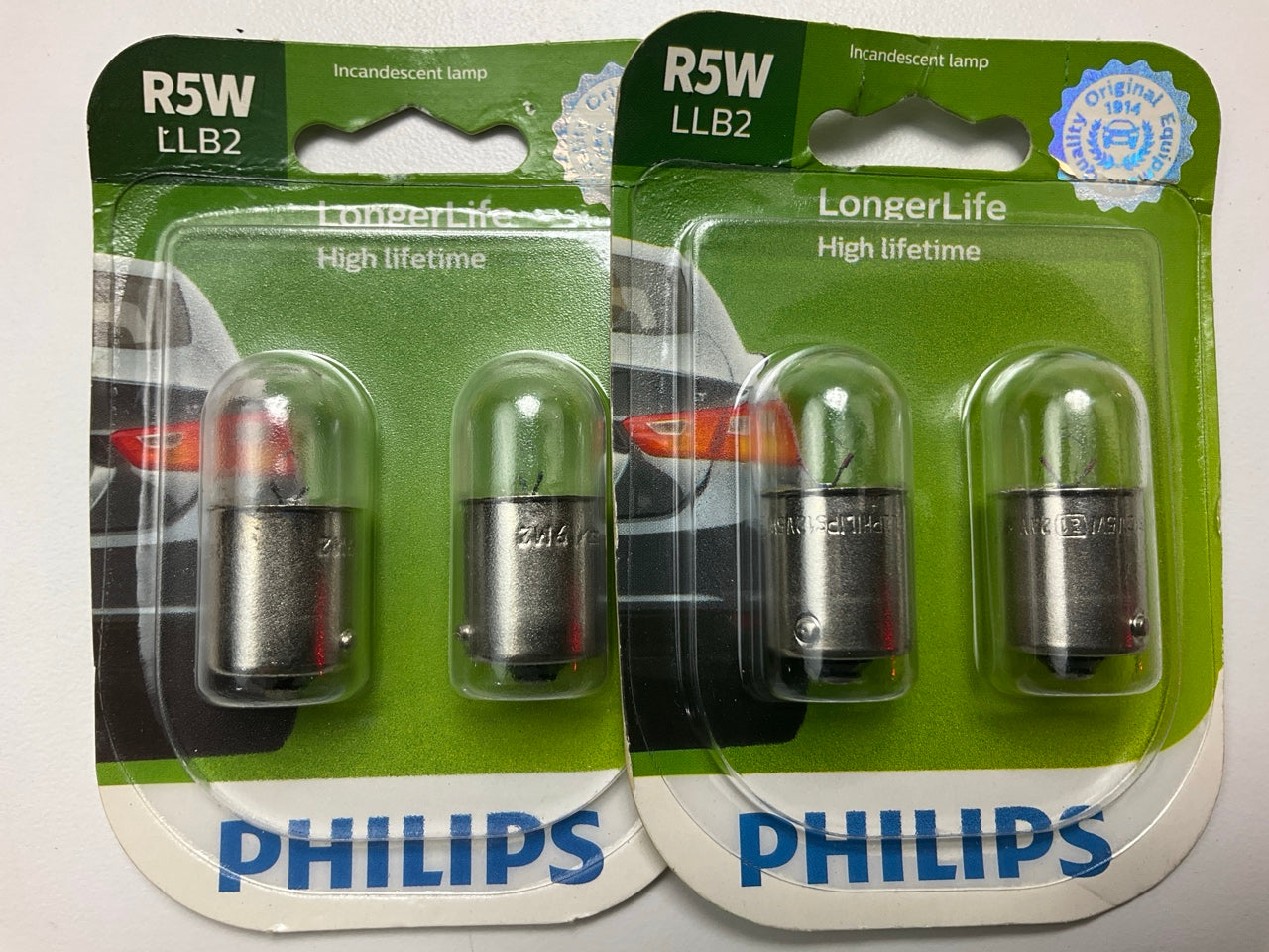 (2) Philips R5WLLB2 Longerlife Tail Lamp Light Bulb R5W - 2 PACK