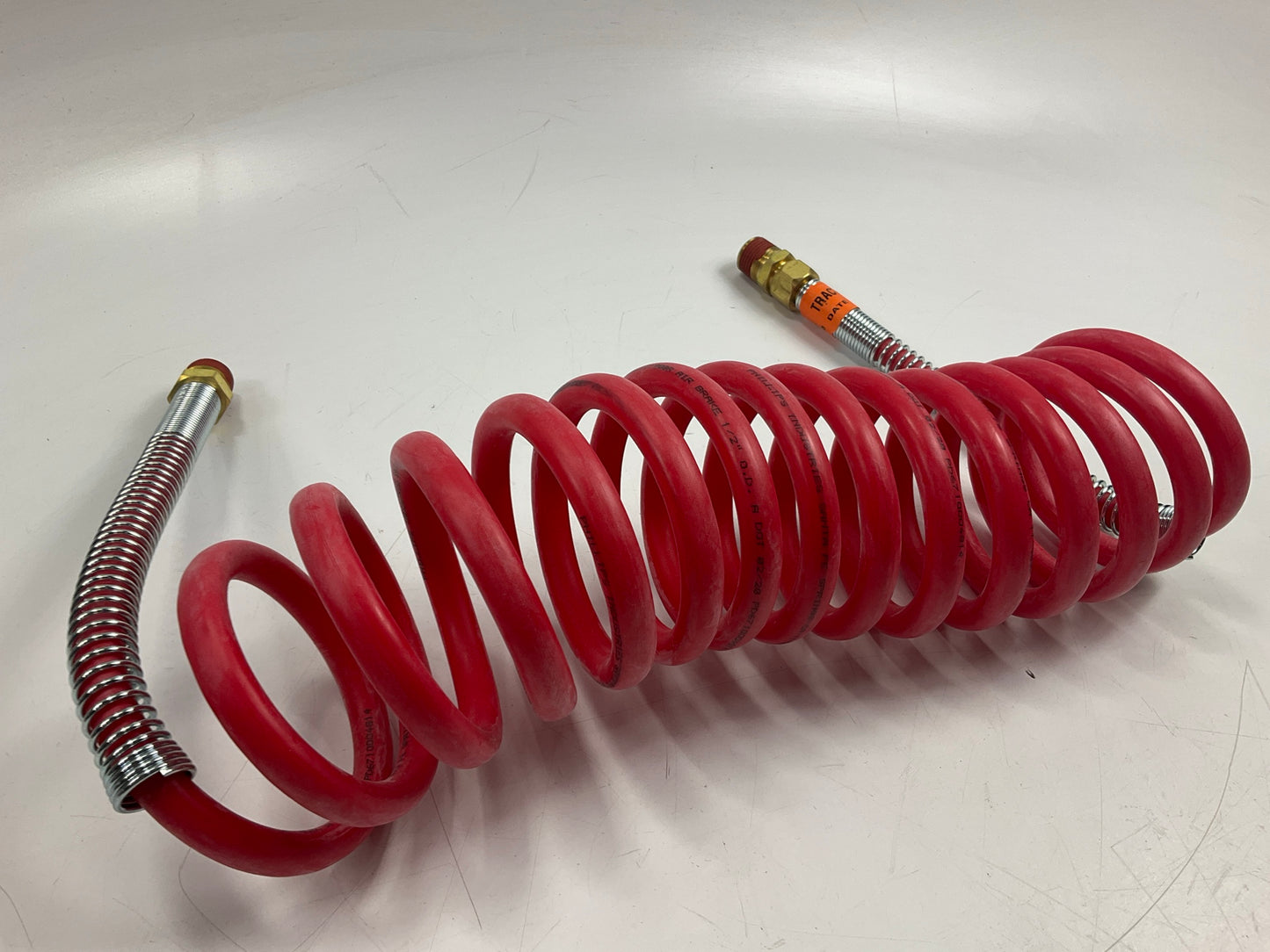 Phillips 11-310 Emergency Coiled Air Brake Hose 12 Foot Red Heavy Duty