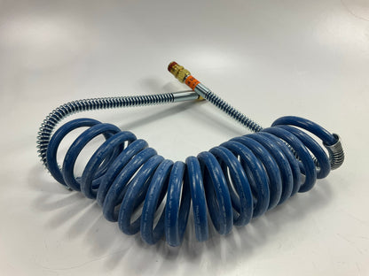 Phillips 11-318 15' Heavy-Duty Coiled Air Hose Assembly, Blue, (Service) Coil