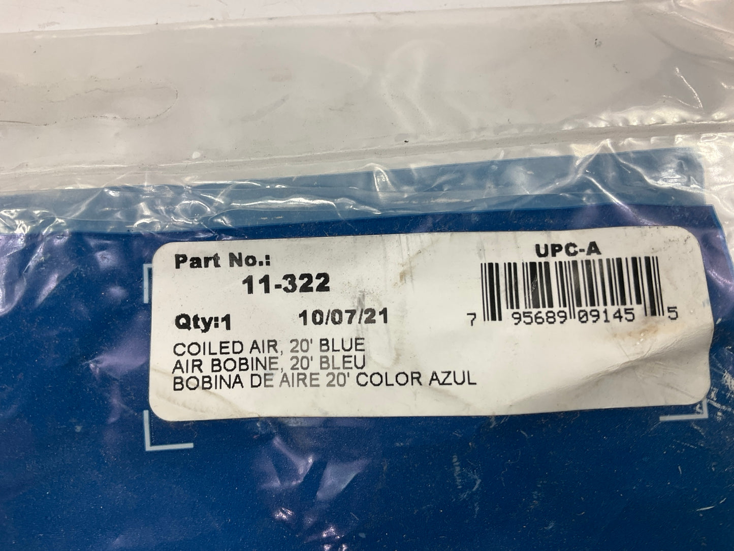 Phillips 11-322 Heavy Duty Coiled Air Hose 20, Blue (service) Coil Only