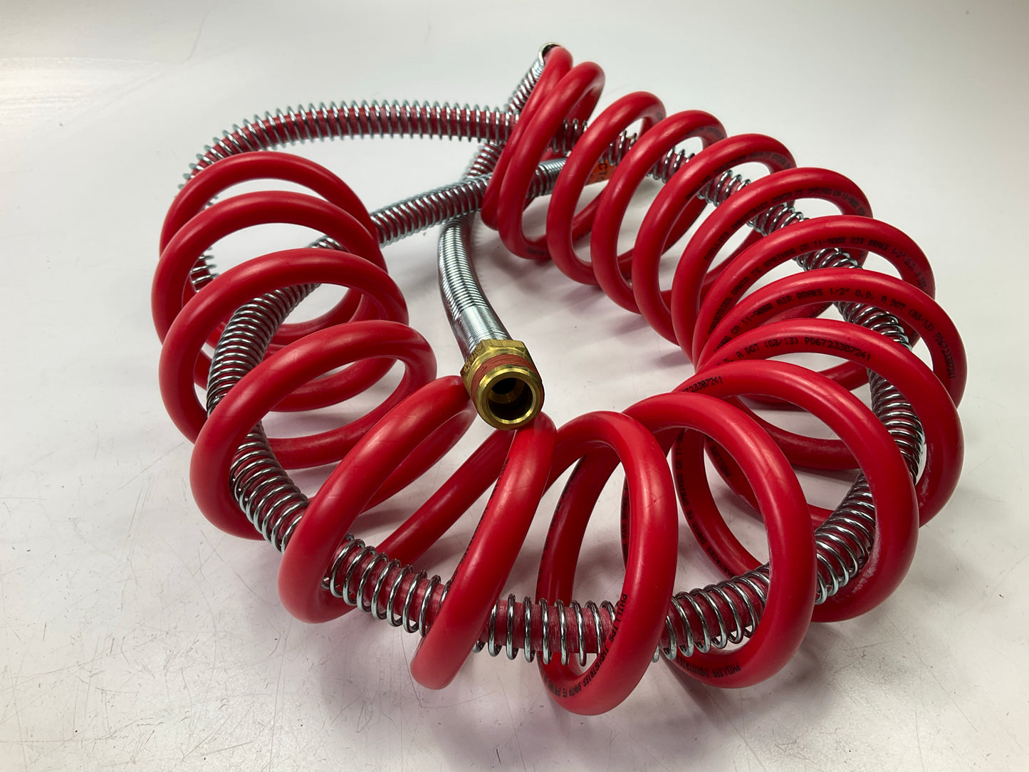 Phillips 11-338 Heavy Duty Coiled Air Hose, Red, 1/2'' NPTF, (Emergency) Coil