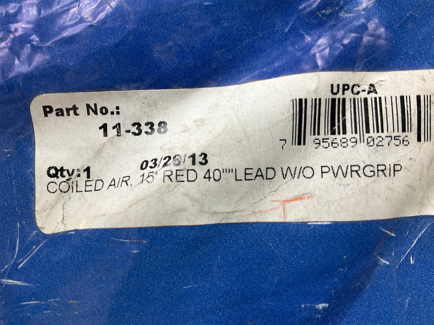 Phillips 11-338 Heavy Duty Coiled Air Hose, Red, 1/2'' NPTF, (Emergency) Coil