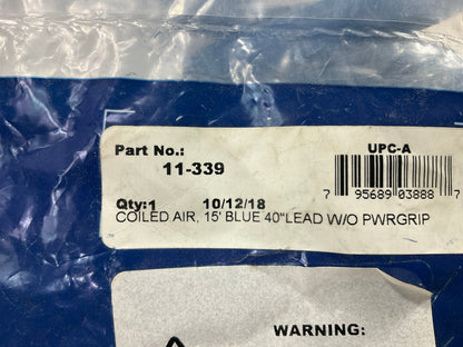 Phillips 11-339 Coiled Air Brake Hose Assembly 15 Feet., 40 In. Lead, Blue