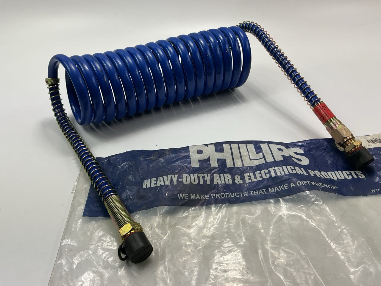 Phillips 11-718 Steel Springed Coiled Air Hose 15'' For Freight Tractor/Trailer
