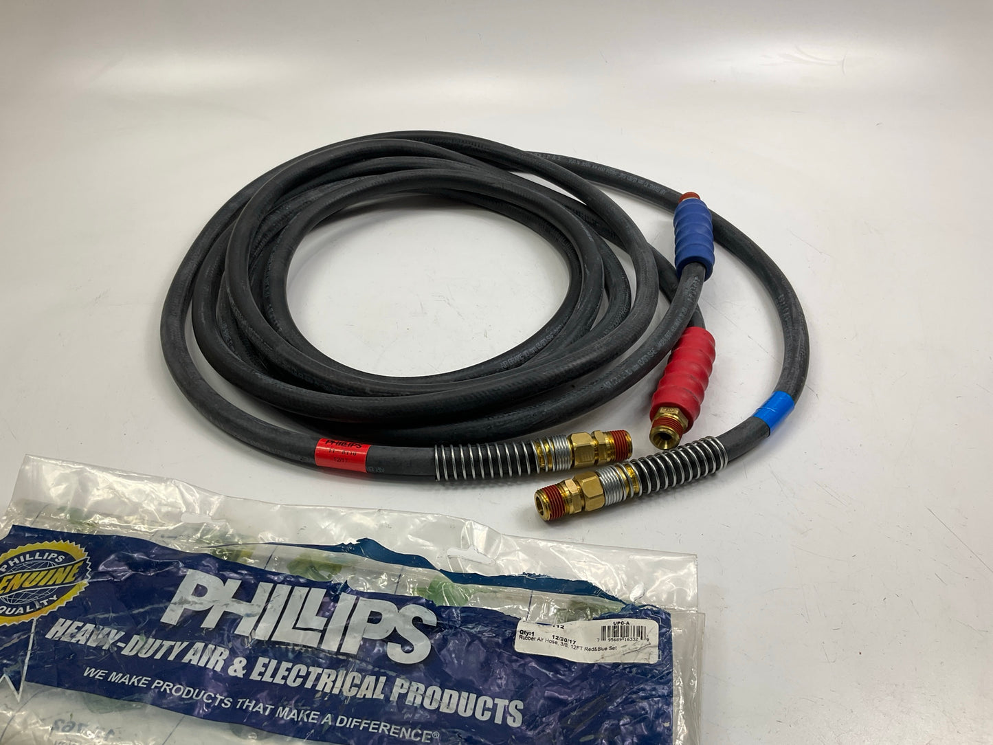Phillips 11-8112 Universal Rubber Air Line Set Emergency/Service Set 12 Feet
