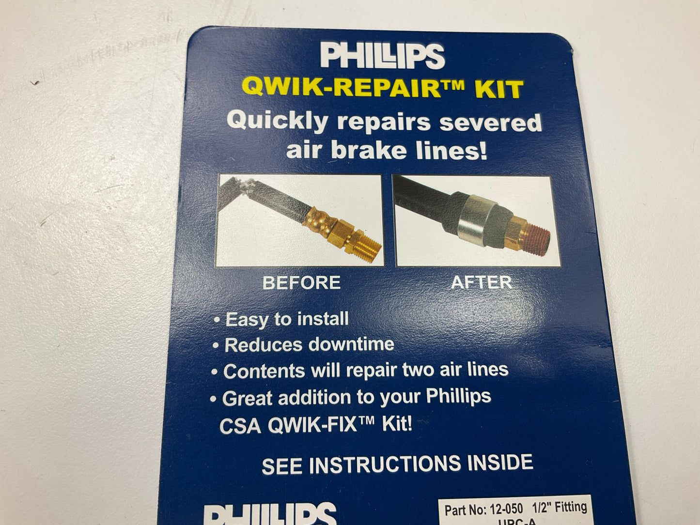 Phillips 12-050 Lighting Qwik-Repair Rubber Air Line Repair Kit 1/2'' Fitting