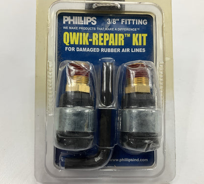 PHILLIPS 12-052 Air Hose Repair Kit QWIK-REPAIR, 3/8'' Rubber Hose 3/8'' Fittings