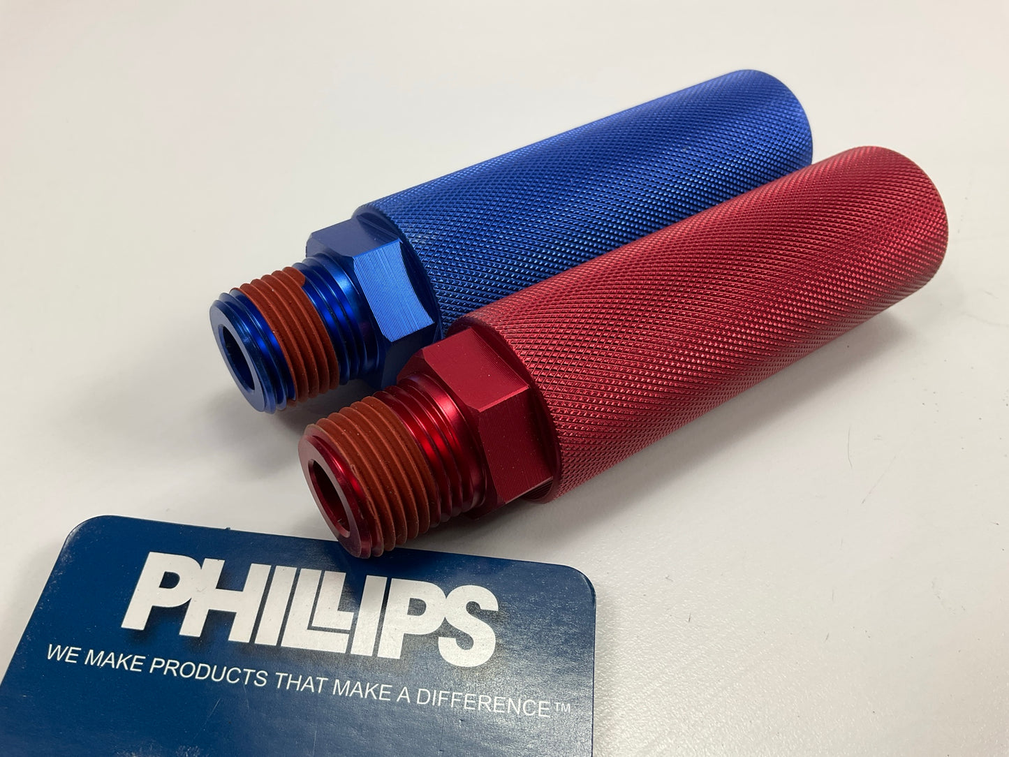Phillips 12-600 Air Brake Gladhand Coiled Air Hose Grips Extensions, Red & Blue