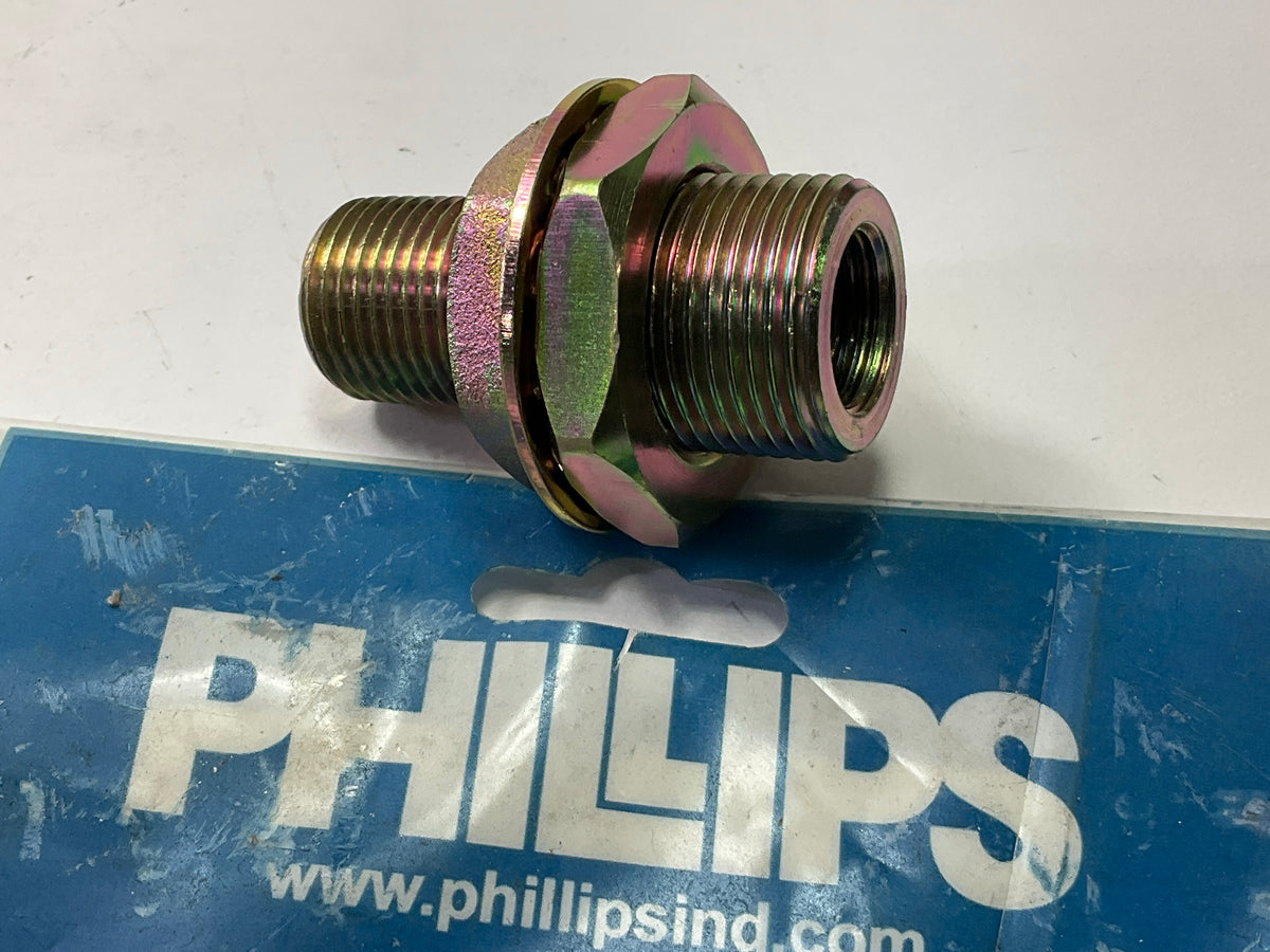 Phillips 12-806 Clamping Bulkhead Fitting Male Stud 1'' X 3/8'' X 1/2'' X 2-5/8''