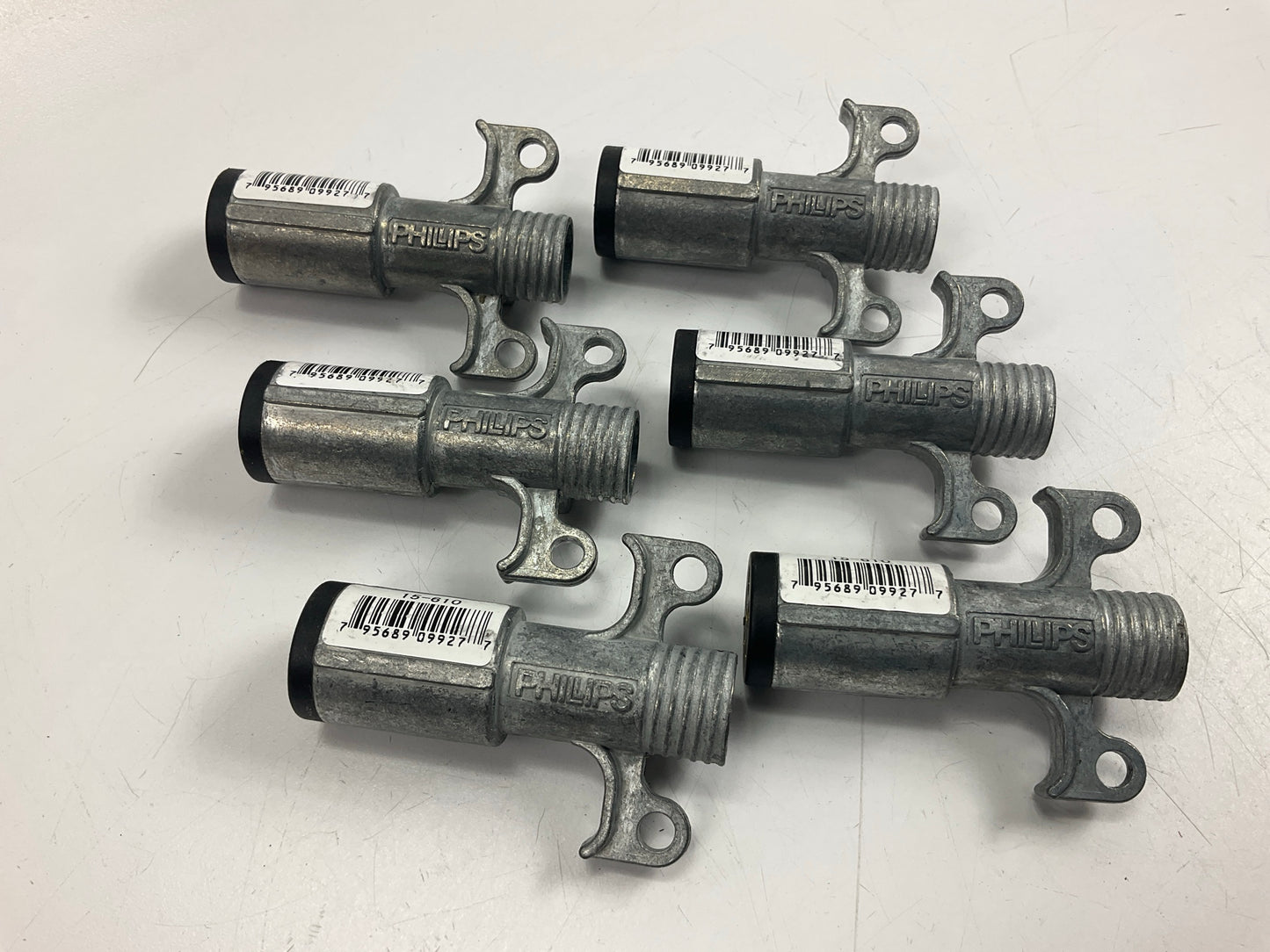 (6) PHILLIPS 15-610 Trailer 6-WAY Connector Plug, Zinc Die Cast