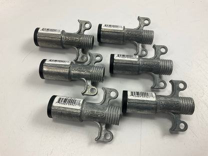 (6) PHILLIPS 15-610 Trailer 6-WAY Connector Plug, Zinc Die Cast