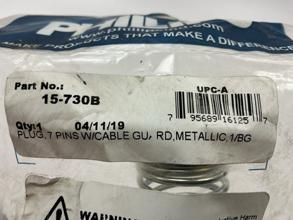 Phillips 15-730B 7-way Trailer Connector Plug 7 Pins With Cable Guard