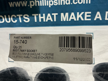 Phillips 15-740 Rubber Socket Boots For 7-Pin Sockets & Phillips 15-320, 25 Pcs