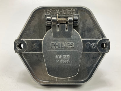 Phillips 15-760 7-Way HD STA-DRY W/o Circuit Breakers Split Pin Plug Socket