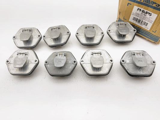 (8) Phillips 15-762 7-Way STA-Dry 20A Circuit Breaker Split Pin Socket Connector