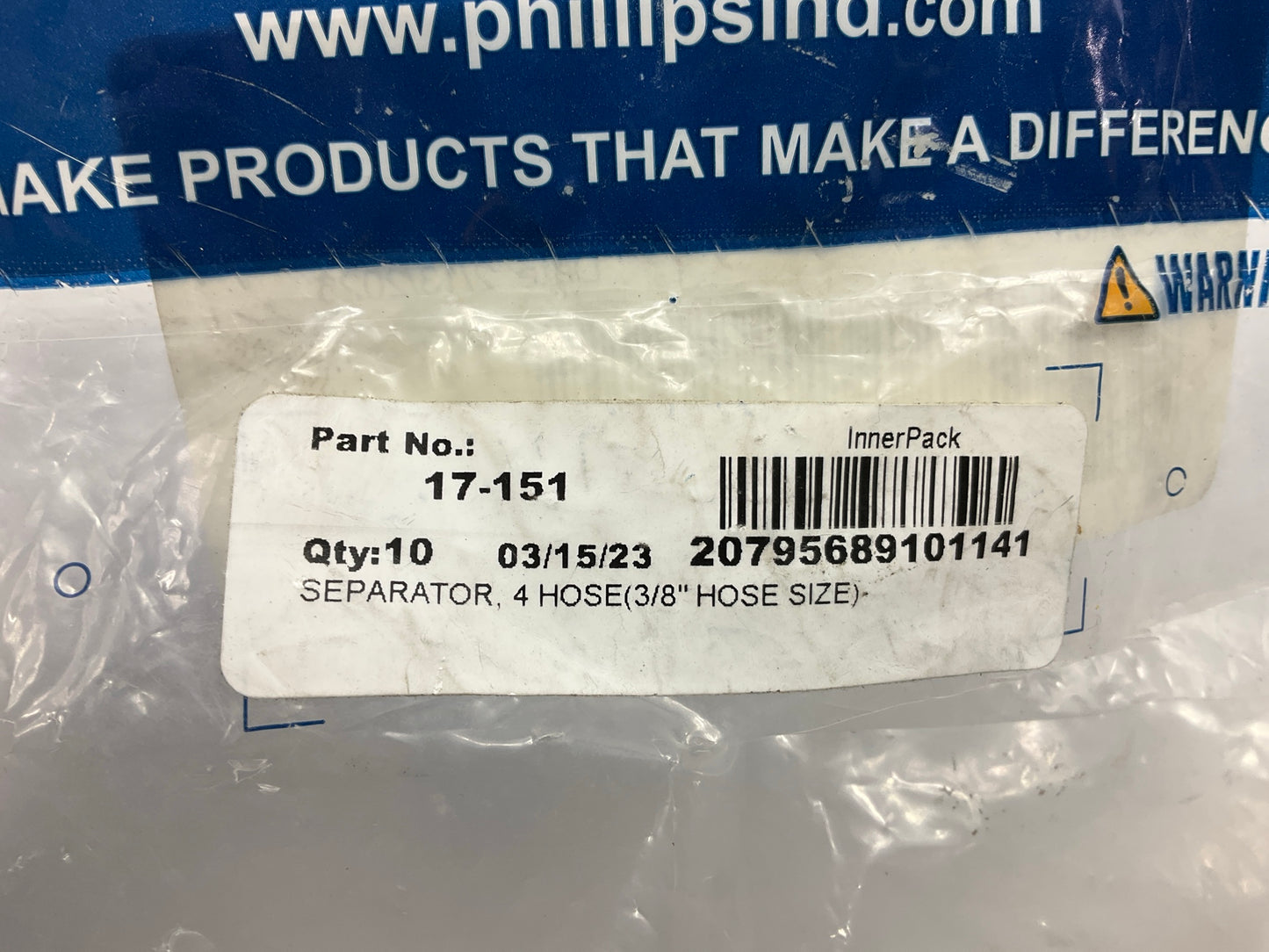 (10) Phillips 17-151 4-hose Separator, 3/8'' Hose, Keep Nylon Air Hoses Secure