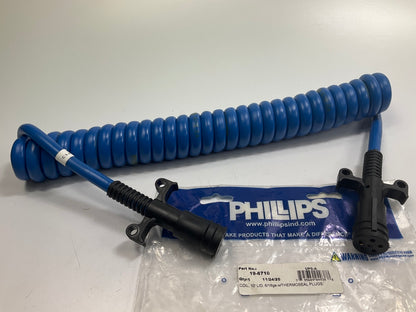 Phillips 19-6710 STA-DRY Trailer Power Cable Plug - 6-Way 10 Feet , Coiled