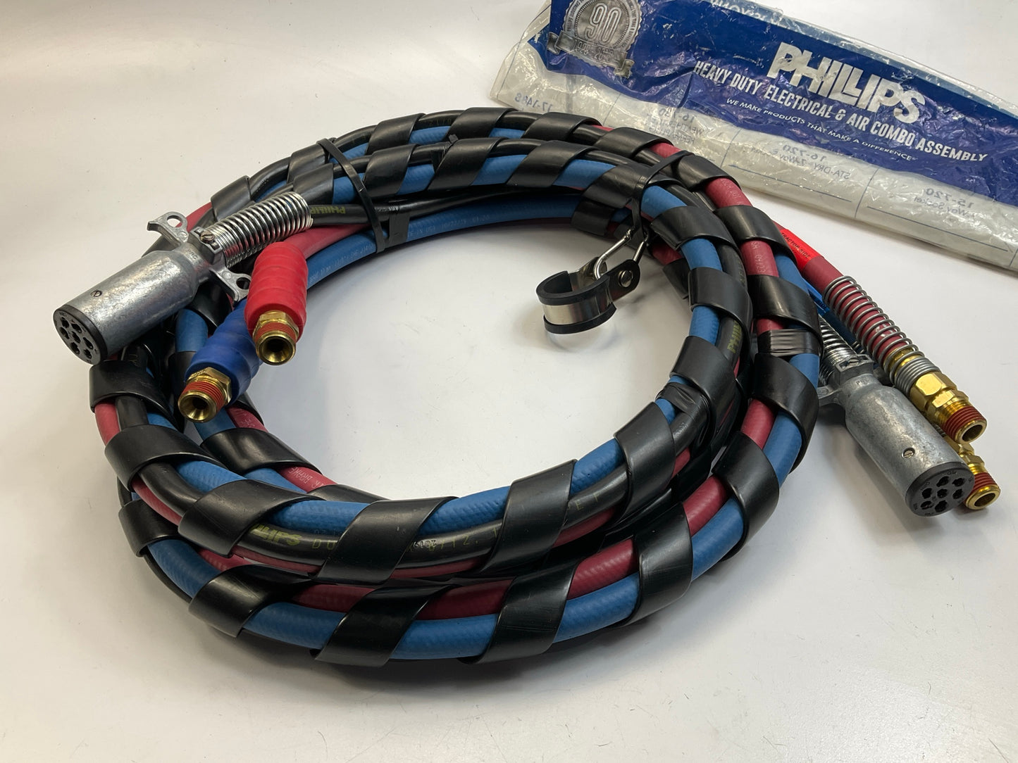 Phillips 22-2171 Air Brake Hose & Power Cable 3-in-1, 15 Ft., Straight, Non-ABS