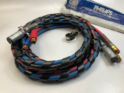 Phillips 22-2171 Air Brake Hose & Power Cable 3-in-1, 15 Ft., Straight, Non-ABS