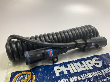 Phillips 24-4620 Coiled Cable - 15 Feet, Weather-Tite Permaplugs, 7-way Non-ABS