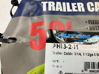 Phillips 3-241 DURAFLEX 7-Conductor Trailer Wire, 6/14 & 1/12 Ga, 50' Feet Cable