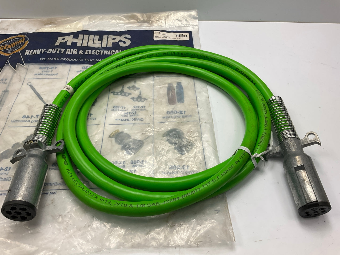 Phillips 30-2051 7-Way 12' Heavy Duty Lectraflex ABS Semi Trailer Power Cable
