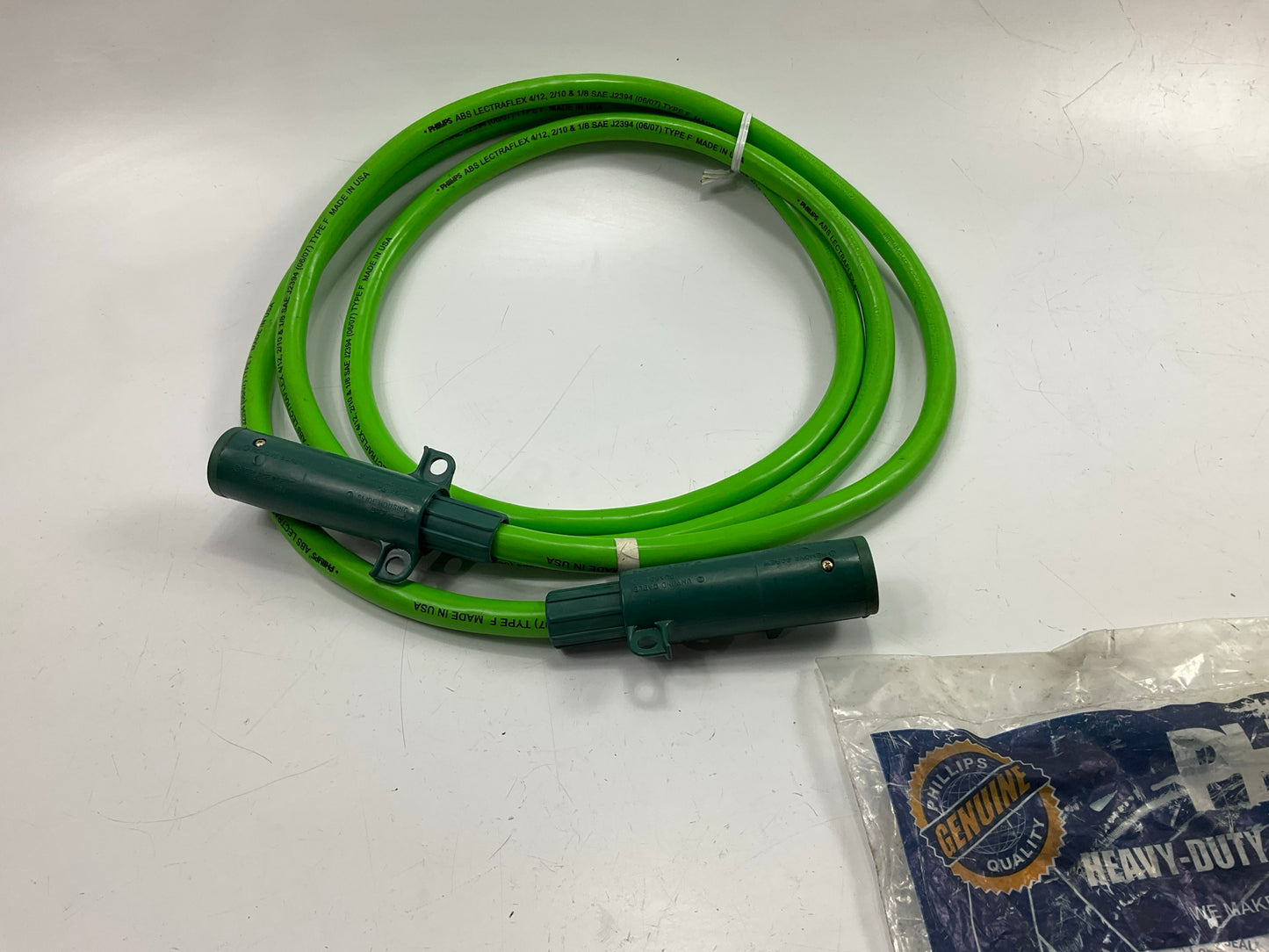 Phillips Industries 30-2054 Straight ABS Lectraflex Coil 12' W/ QK Connect Plugs