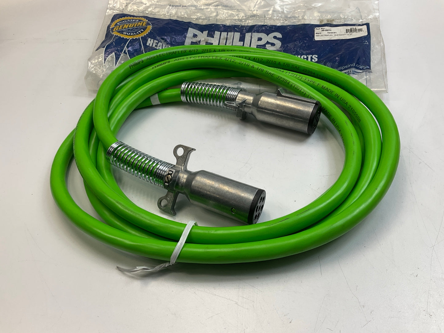 Phillips 30-2071 ABS Lectraflex 15' Straight Cable, 15 Feet, Zinc Die-cast Plugs
