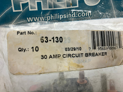 Philips 53-130 (30 Amp) Circuit Breaker, Pack Of 10