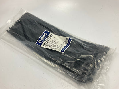 Phillips 8-44147 HD Cable Ties, 15'' Black, Nylon, 120 Lbs - Bag Of 100 Zip Ties