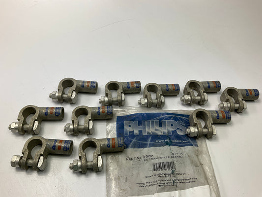 (10) Phillips 8-5261 Elbow Crimp Battery Terminals, 2/0 Gauge, Negative