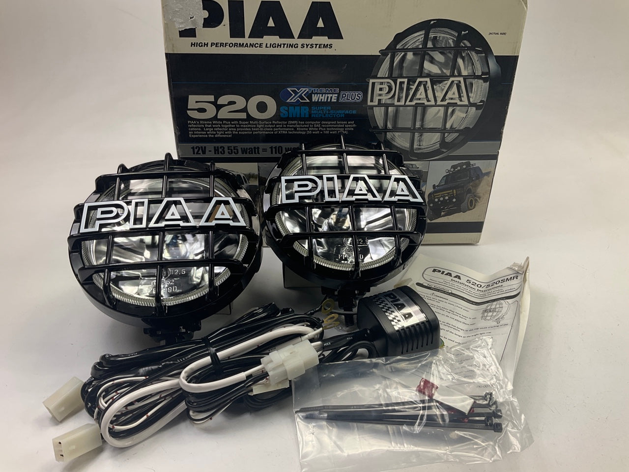 PIAA 5294 520 SMR Driving XTreme White Plus Halogen 6'' Driving Lights Lamp Kit