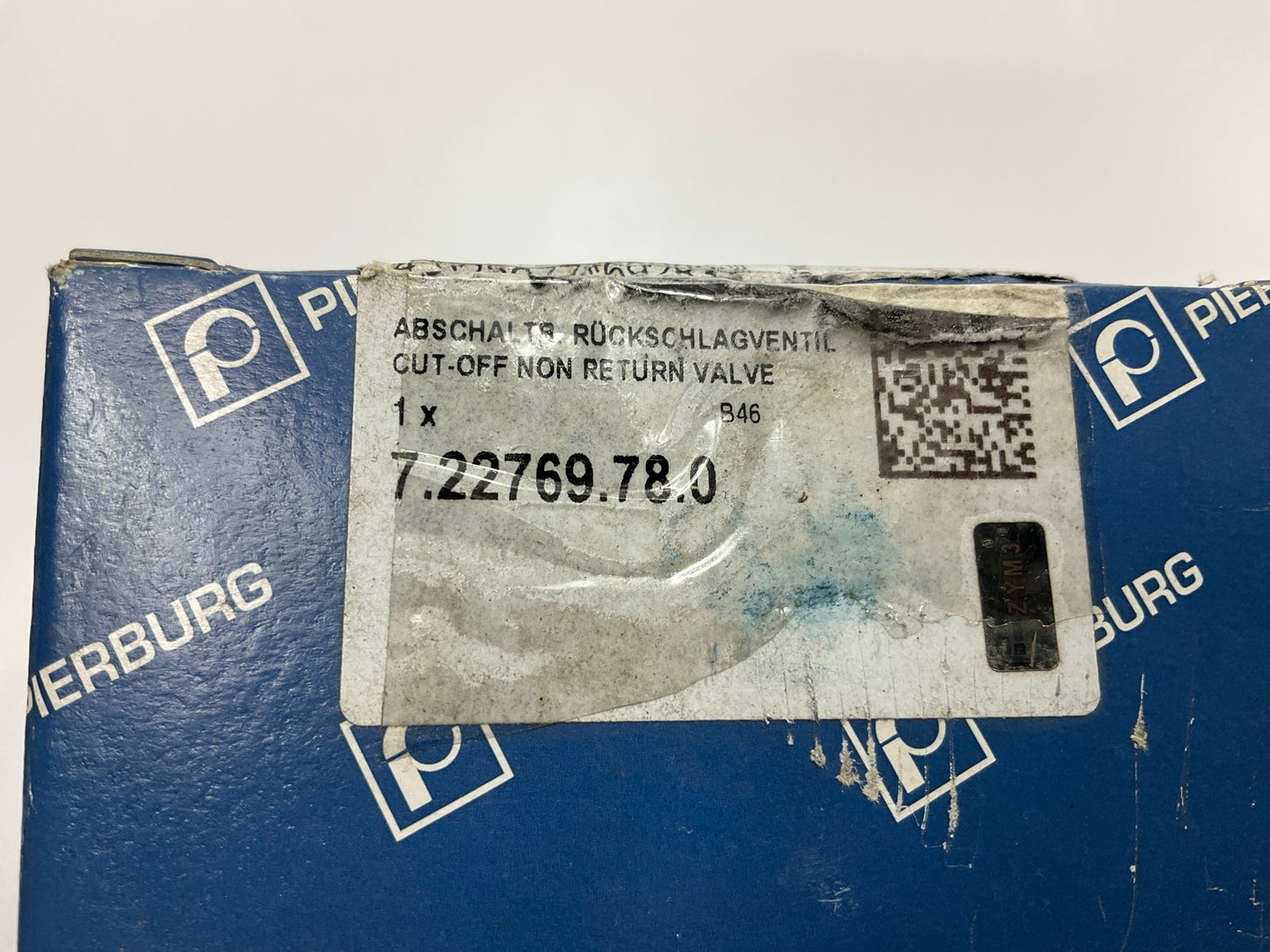 Pierburg 7.22769.78.0 Left Secondary Air Injection Smog Pump Check Valve