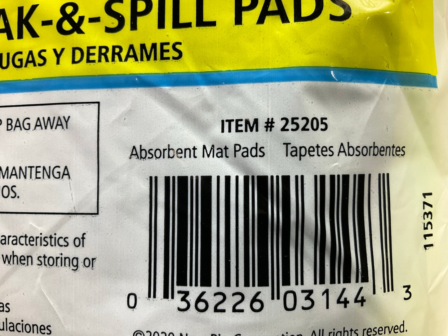 Pig 25205 Universal Absorbent Mat Pads Light-Weight 15'' X 20'' - 5 PACK Of 5 Each