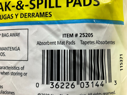 Pig 25205 Universal Absorbent Mat Pads Light-Weight 15'' X 20'' - 5 PACK Of 5 Each