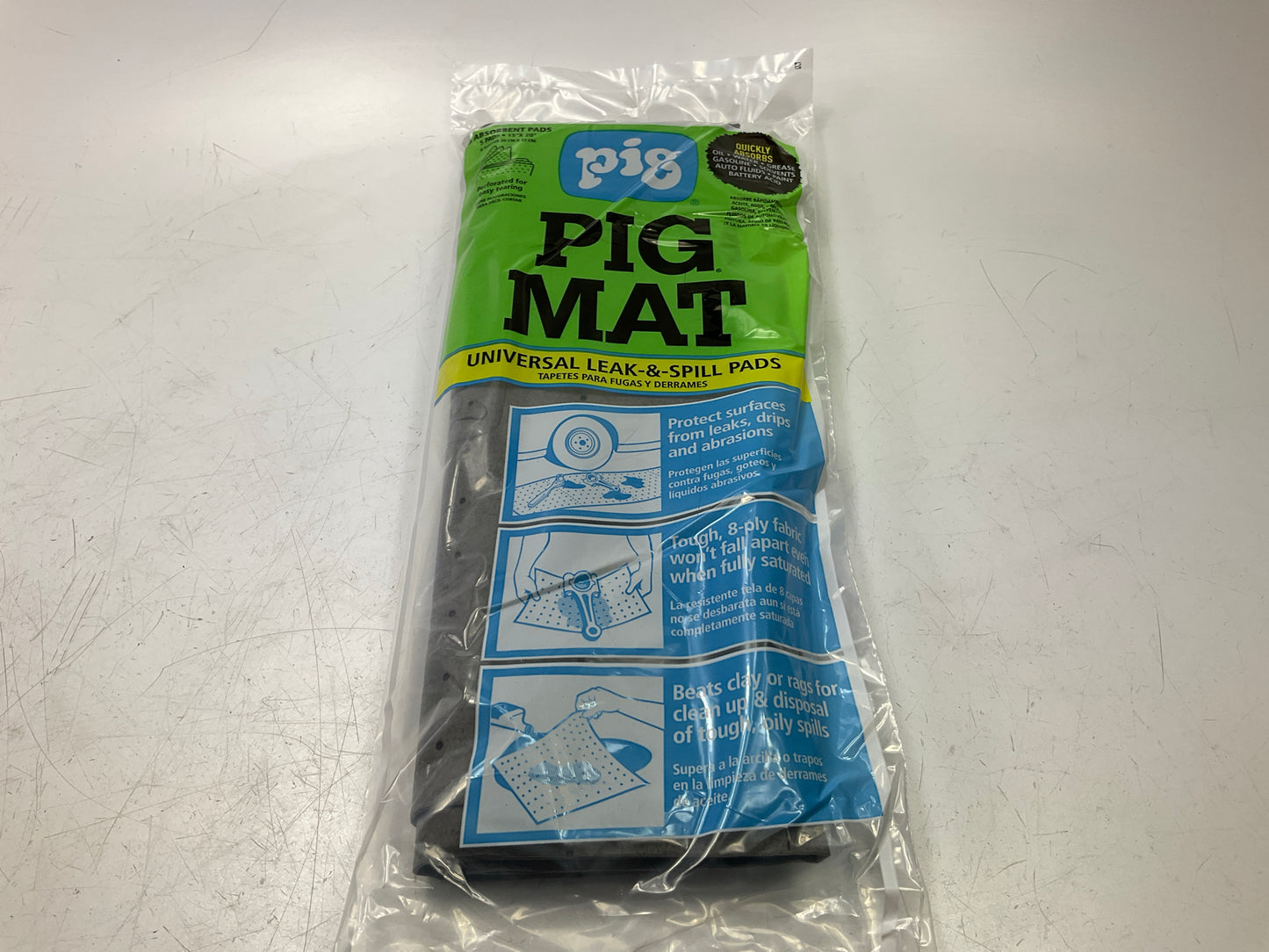 New Pig 25205 Universal Absorbent Mat Pads Light-Weight 15'' X 20'' - 5 PACK