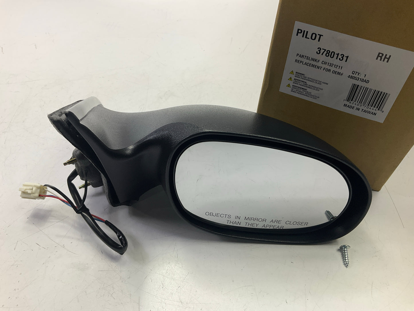 Pilot 3780131 Right Power Mirror For 2001-2006 Chrysler Sebring, Stratus